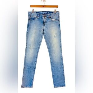 GUESS Daredevil Skinny Jeans 29 Light Wash Distressed Stretch